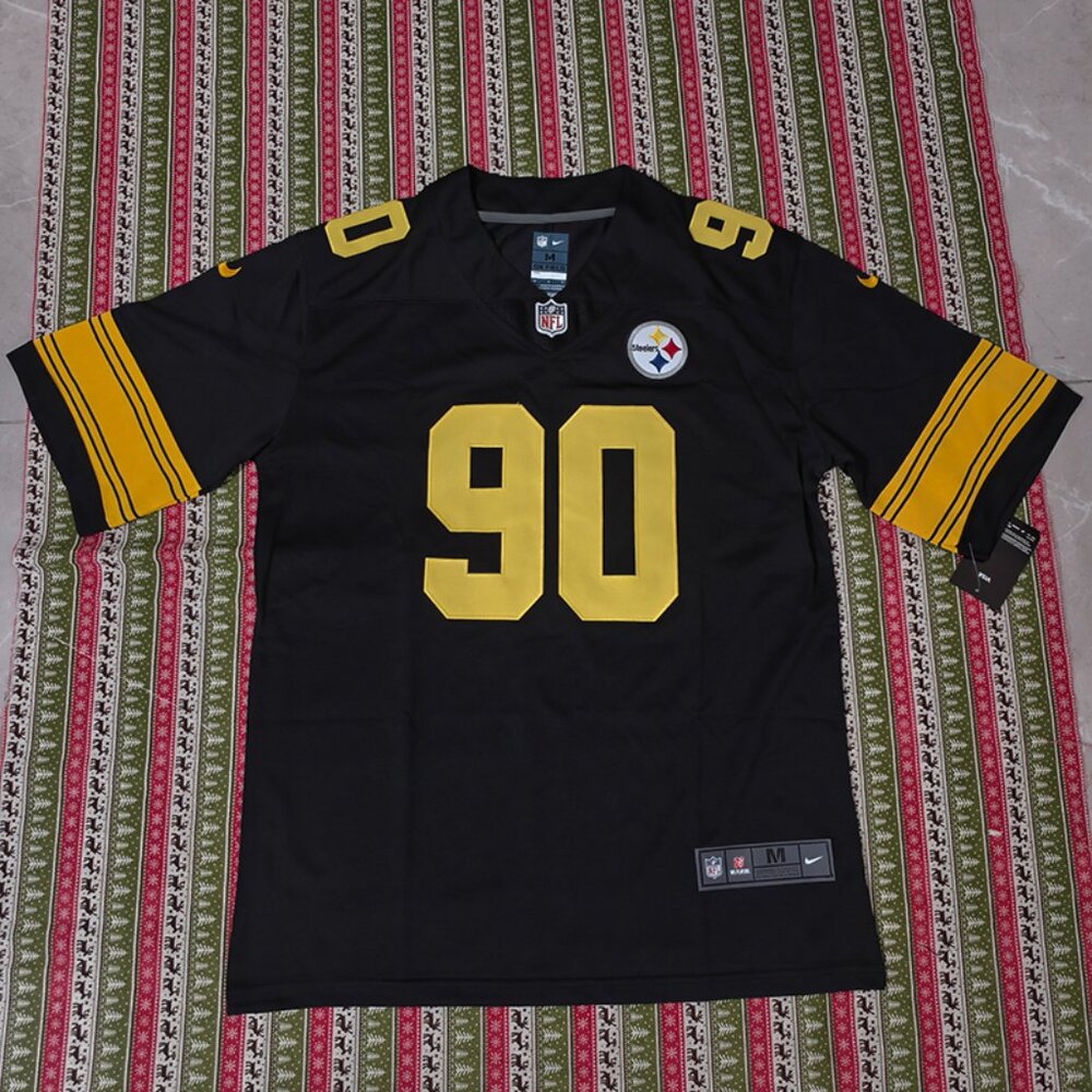 NFL Pittsburgh Steelers Watt 90 Black Jersey